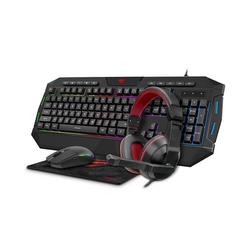 4-in-1 Gaming Kit: Keyboard, Mouse, Headset, Mat
